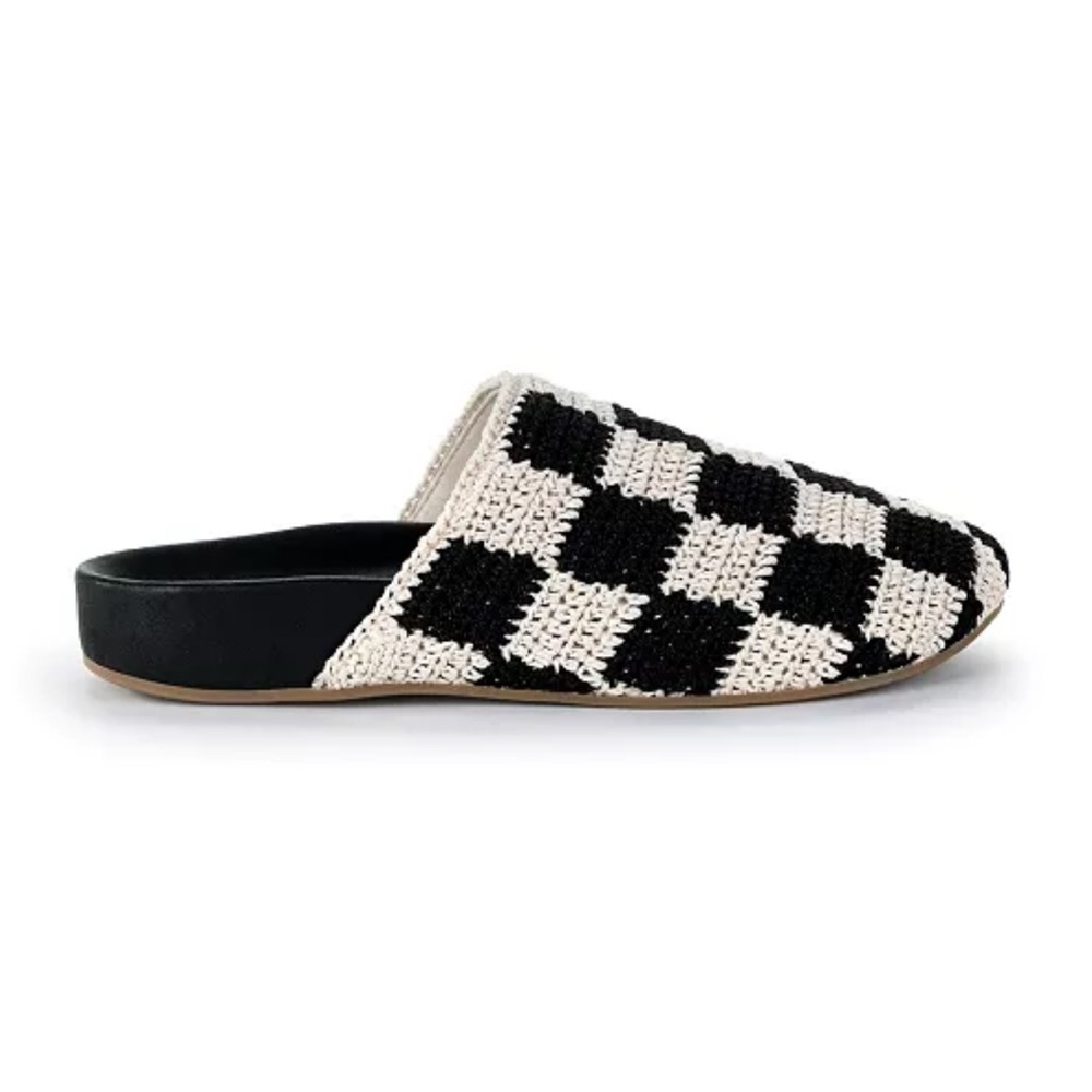 The Sak Women's Bolinas Black White Checkered Crochet Clog - Picture 4 of 12
